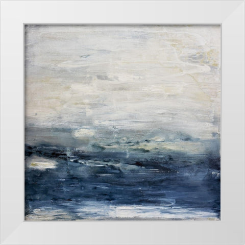 Oceania White Modern Wood Framed Art Print by Snow , Aerial