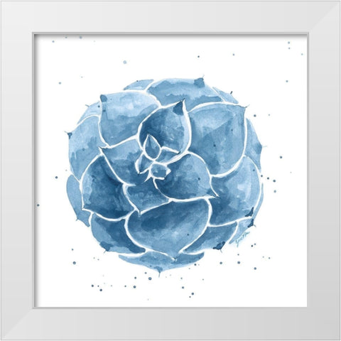 Midnight Succulent I White Modern Wood Framed Art Print by St.Amant, Yvette