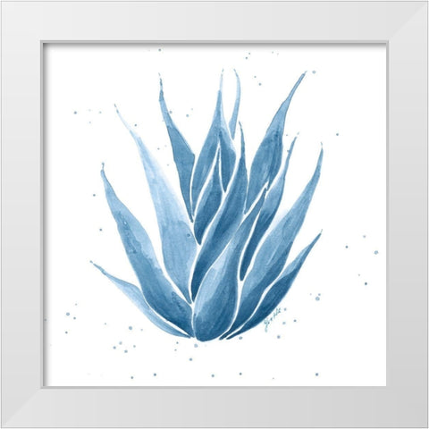 Midnight Succulent II White Modern Wood Framed Art Print by St.Amant, Yvette