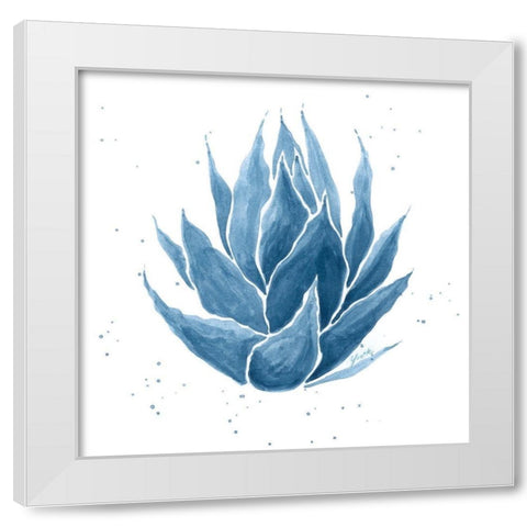 Midnight Succulent III White Modern Wood Framed Art Print by St.Amant, Yvette