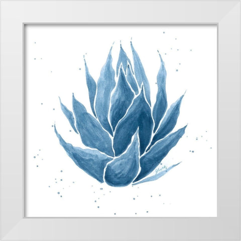 Midnight Succulent III White Modern Wood Framed Art Print by St.Amant, Yvette