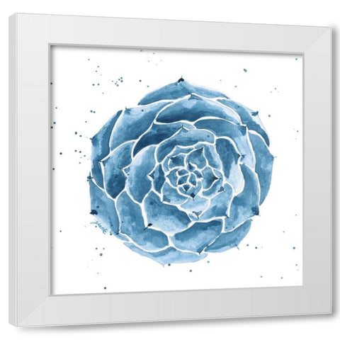 Midnight Succulent IV White Modern Wood Framed Art Print by St.Amant, Yvette