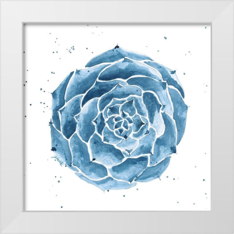 Midnight Succulent IV White Modern Wood Framed Art Print by St.Amant, Yvette