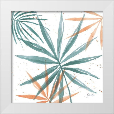 Palm Party I White Modern Wood Framed Art Print by St.Amant, Yvette