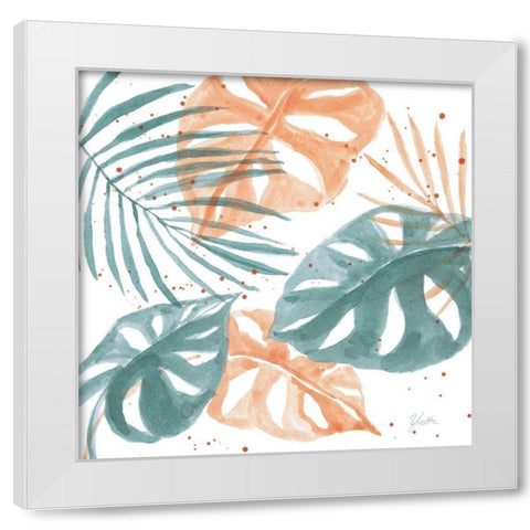 Palm Party II White Modern Wood Framed Art Print by St.Amant, Yvette