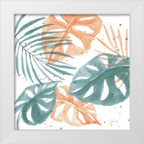 Palm Party II White Modern Wood Framed Art Print by St.Amant, Yvette