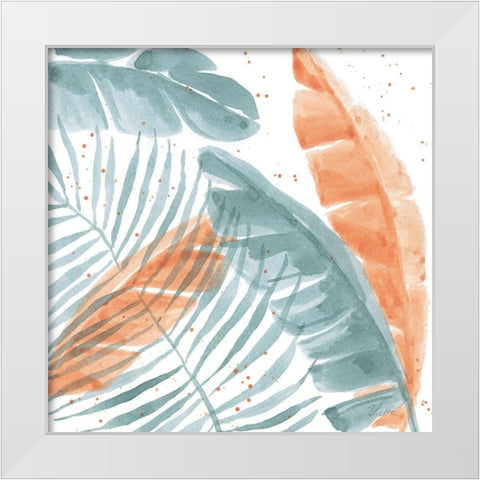 Palm Party III White Modern Wood Framed Art Print by St.Amant, Yvette