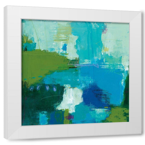 Constellation White Modern Wood Framed Art Print by Carstensen, Amy Leigh