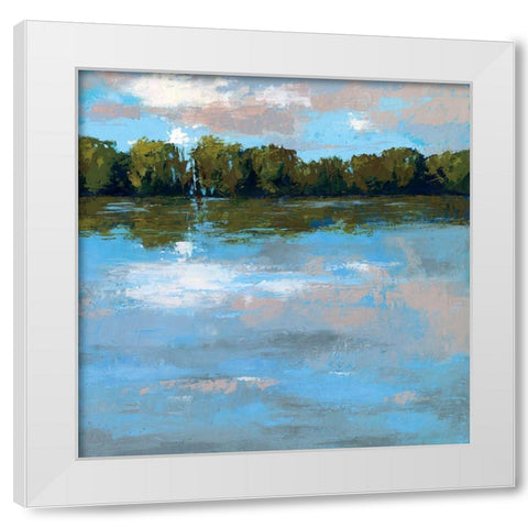 Tranquil Day White Modern Wood Framed Art Print by Casell, Sherri