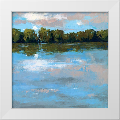 Tranquil Day White Modern Wood Framed Art Print by Casell, Sherri