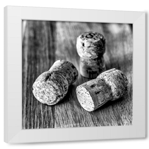 Corks IV White Modern Wood Framed Art Print by Frank, Assaf