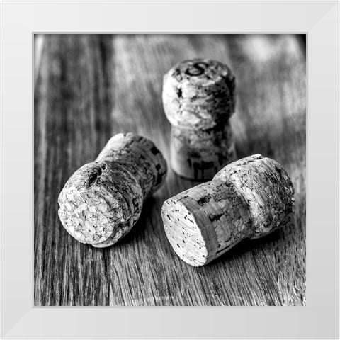 Corks IV White Modern Wood Framed Art Print by Frank, Assaf