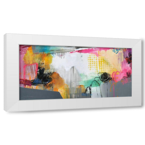 While I Was Waiting White Modern Wood Framed Art Print by Barnes, Natasha