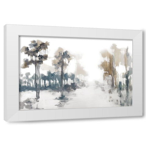 Back Roads And Flooded Fields White Modern Wood Framed Art Print by Ellens, Jacqueline