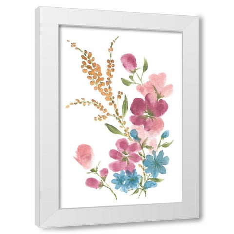 Boho Flower Bouquet I White Modern Wood Framed Art Print by St. Amant, Yvette