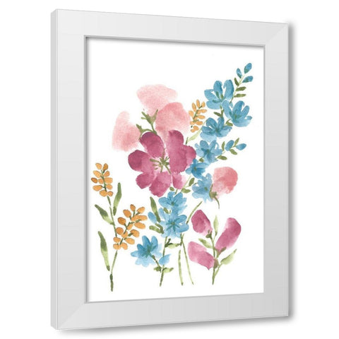 Boho Flower Bouquet II White Modern Wood Framed Art Print by St. Amant, Yvette