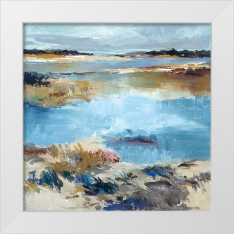 Water Way White Modern Wood Framed Art Print by Camps, Pere