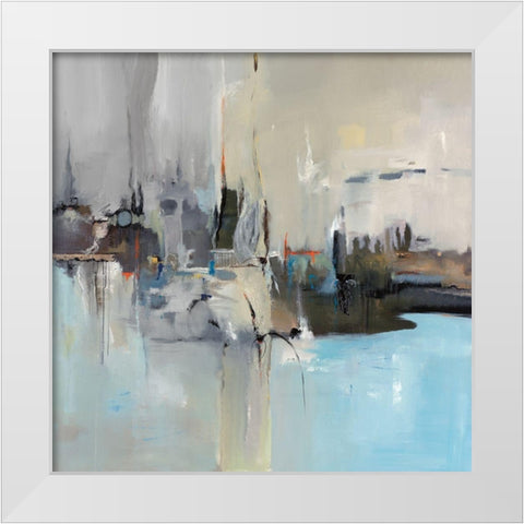 Mystic Harbour White Modern Wood Framed Art Print by Jackson, Victoria
