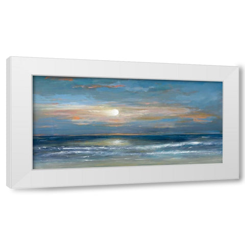 Soleil White Modern Wood Framed Art Print by Kadmiri, Aziz