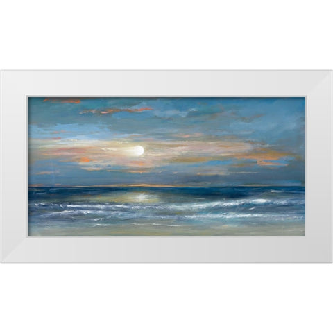 Soleil White Modern Wood Framed Art Print by Kadmiri, Aziz