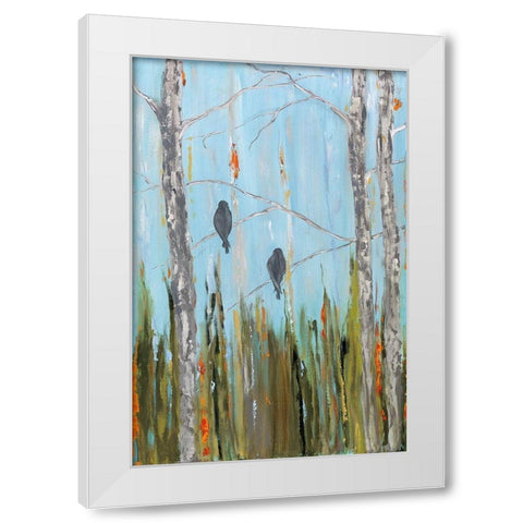Les Canaris I White Modern Wood Framed Art Print by Kadmiri, Aziz