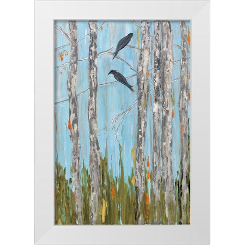 Les Canaris II White Modern Wood Framed Art Print by Kadmiri, Aziz