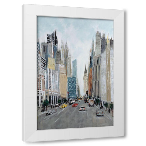 New York Vibe White Modern Wood Framed Art Print by Kadmiri, Aziz