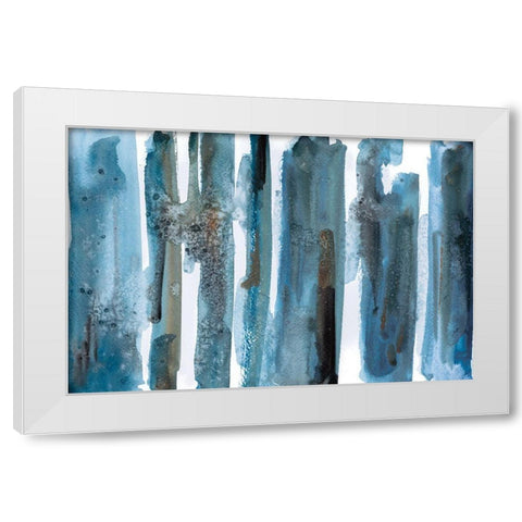 Have You Ever Had It Blue White Modern Wood Framed Art Print by Pasion, Wani