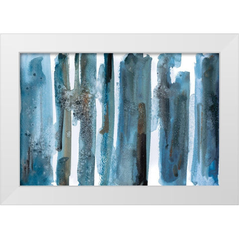 Have You Ever Had It Blue White Modern Wood Framed Art Print by Pasion, Wani
