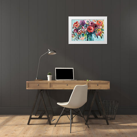 Here Comes The Sun White Modern Wood Framed Art Print by Drew, Vanessa