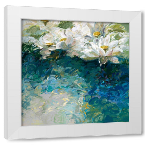 Lilies At Sunrise White Modern Wood Framed Art Print by McMurry, Vicki