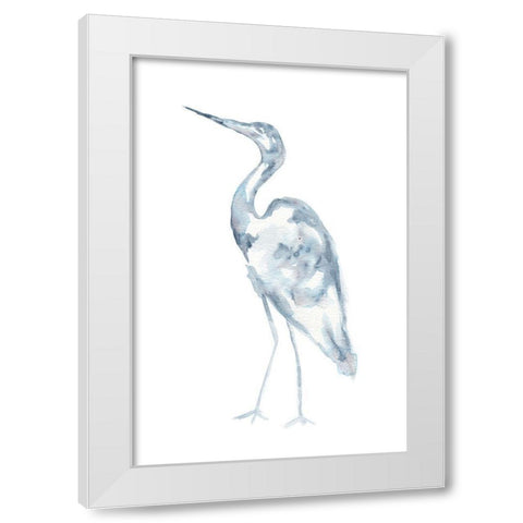 Beach Crane White Modern Wood Framed Art Print by St. Amant, Yvette