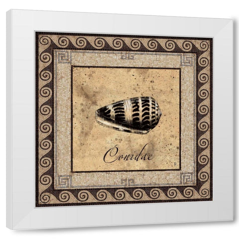 Shell Works I White Modern Wood Framed Art Print by Panossian, Paul