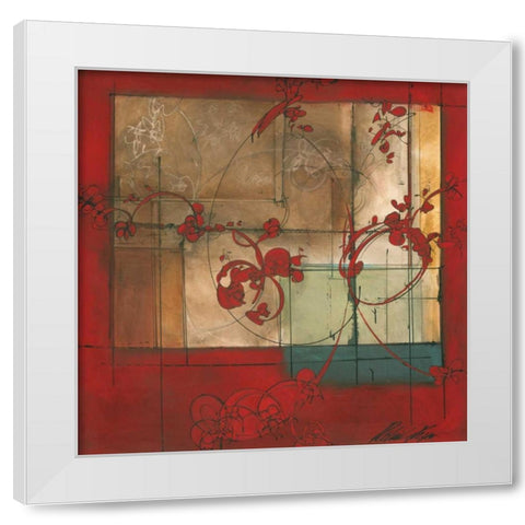 Amber Window White Modern Wood Framed Art Print by Pryor, Patrick