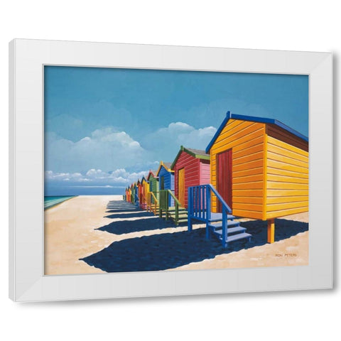 Before the Crowd White Modern Wood Framed Art Print by Peters, Ron