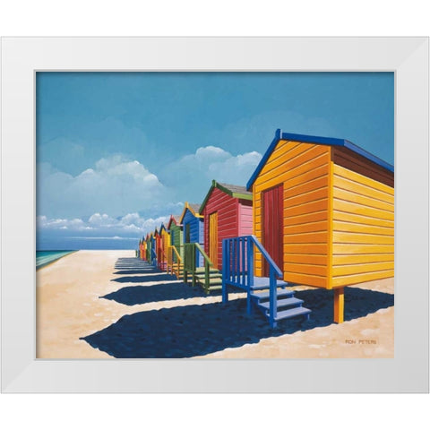 Before the Crowd White Modern Wood Framed Art Print by Peters, Ron