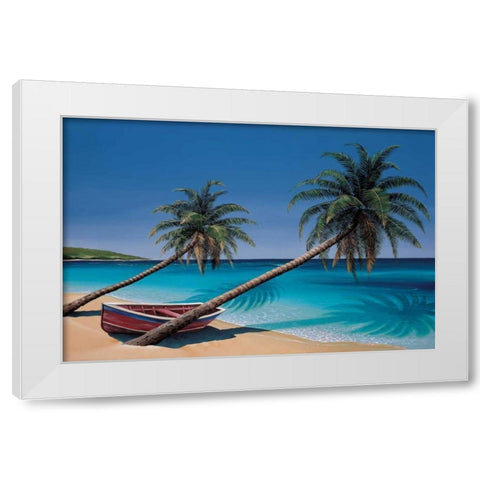 Days End White Modern Wood Framed Art Print by Peters, Ron