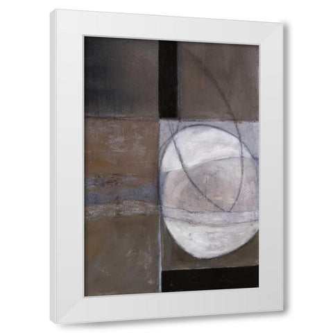 Circular Motion II White Modern Wood Framed Art Print by Perkins, Sharon