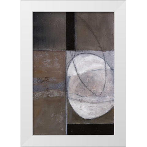 Circular Motion II White Modern Wood Framed Art Print by Perkins, Sharon