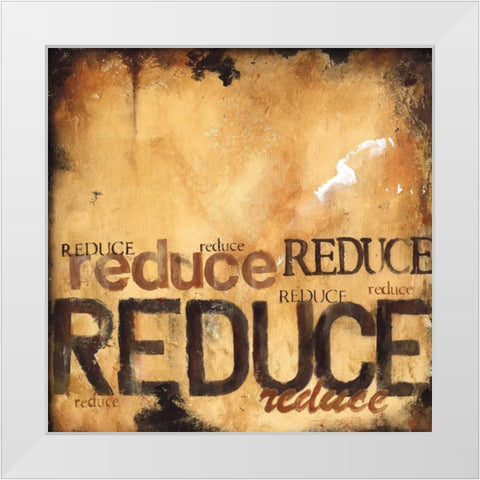 Reduce White Modern Wood Framed Art Print by Pasion, Wani