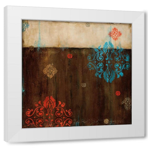 Damask Patterns II White Modern Wood Framed Art Print by Pasion, Wani