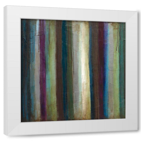 Striations I White Modern Wood Framed Art Print by Pasion, Wani