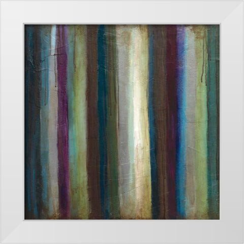 Striations I White Modern Wood Framed Art Print by Pasion, Wani