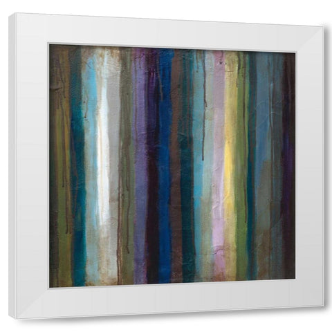 Striations II White Modern Wood Framed Art Print by Pasion, Wani