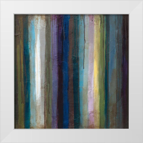 Striations II White Modern Wood Framed Art Print by Pasion, Wani