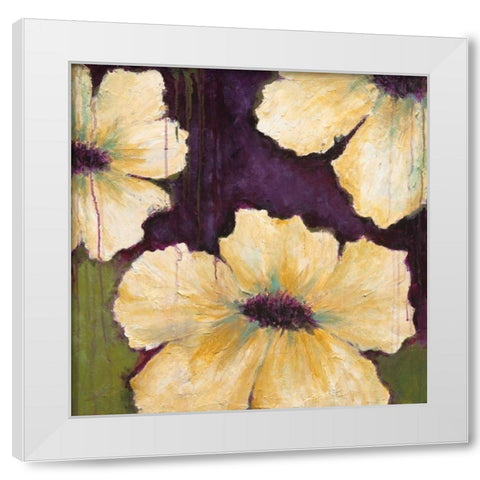 Blooms I White Modern Wood Framed Art Print by Pasion, Wani