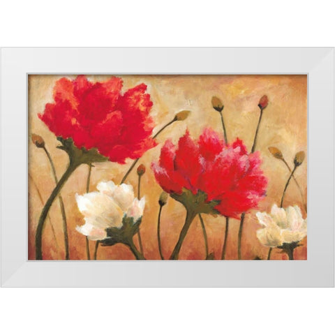 Dance White Modern Wood Framed Art Print by Pasion, Wani