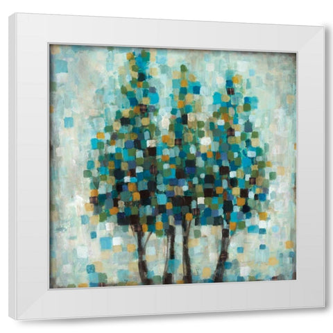 Into the Blue White Modern Wood Framed Art Print by Pasion, Wani