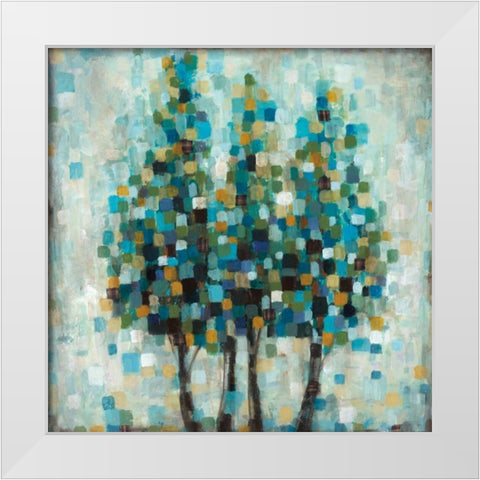 Into the Blue White Modern Wood Framed Art Print by Pasion, Wani