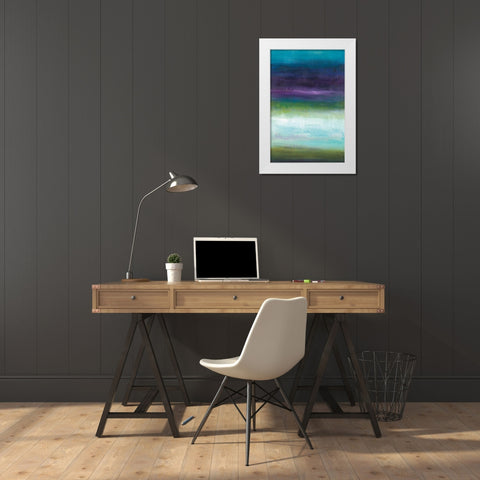 Midnight Mulberry  White Modern Wood Framed Art Print by Pasion, Wani
